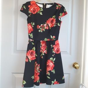 Black floral dress